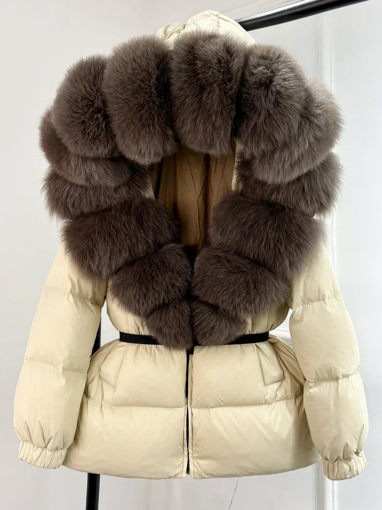 Doudoune Con Capucha Y Cuello Desmontable Para Mujer | Ideal Para Uso Diario En Invierno