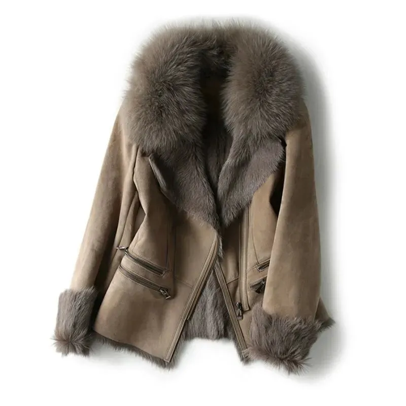 Chaqueta Tipo Biker con Cierre de Cremallera para Mujer | Ideal para Otoño e Invierno
