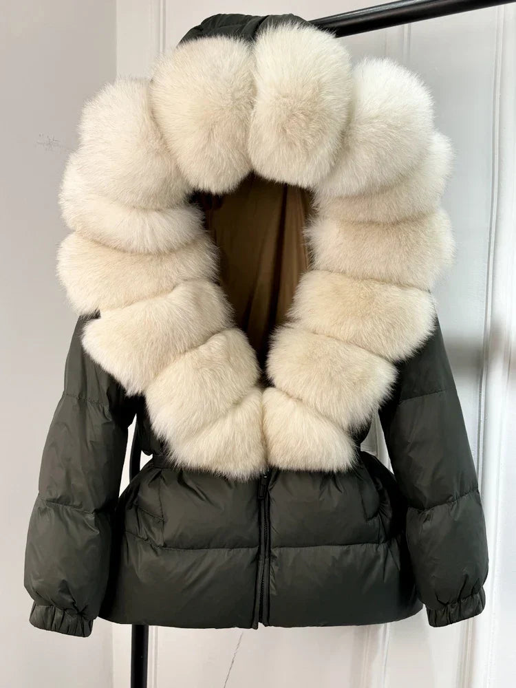 Doudoune Con Capucha Y Cuello Desmontable Para Mujer | Ideal Para Uso Diario En Invierno