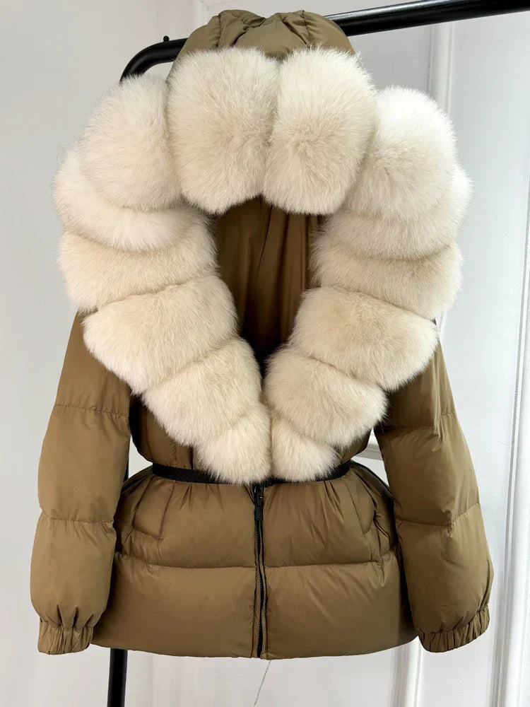 Doudoune Con Capucha Y Cuello Desmontable Para Mujer | Ideal Para Uso Diario En Invierno