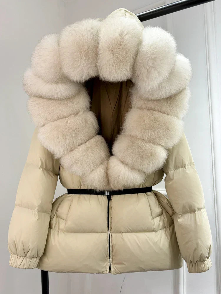 Doudoune Con Capucha Y Cuello Desmontable Para Mujer | Ideal Para Uso Diario En Invierno