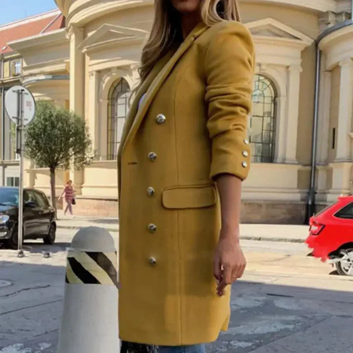 Abrigo Largo Con Cierre De Botones Para Mujer | Ideal Para Uso Diario Y Entretemporadas