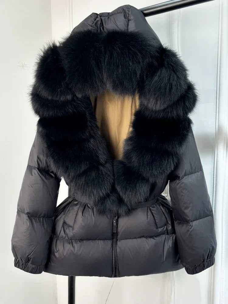 Doudoune Con Capucha Y Cuello Desmontable Para Mujer | Ideal Para Uso Diario En Invierno