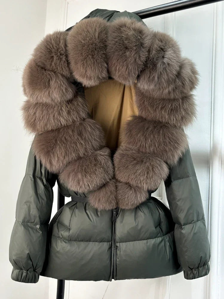 Doudoune Con Capucha Y Cuello Desmontable Para Mujer | Ideal Para Uso Diario En Invierno