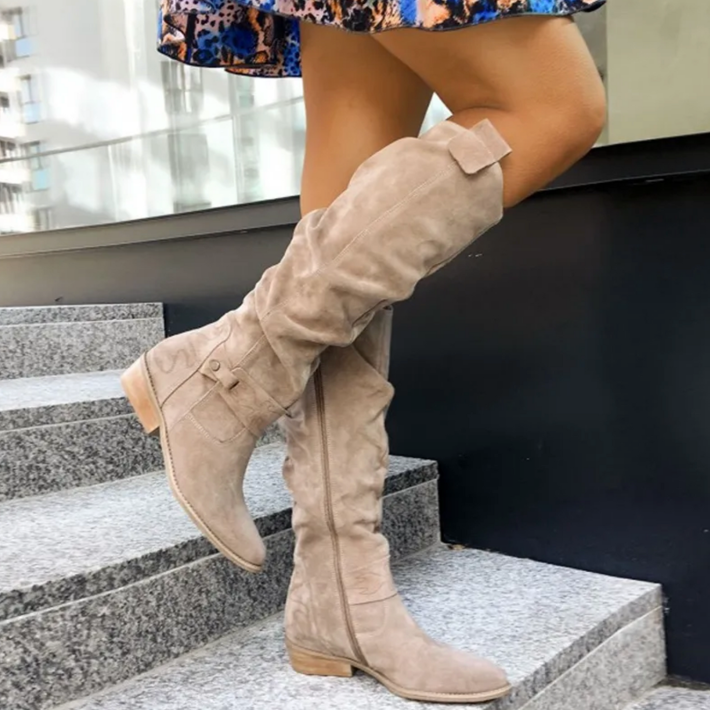 Botas Altas por Encima de la Rodilla con Tacón Bajo para Mujer | Ideal para Otoño e Invierno