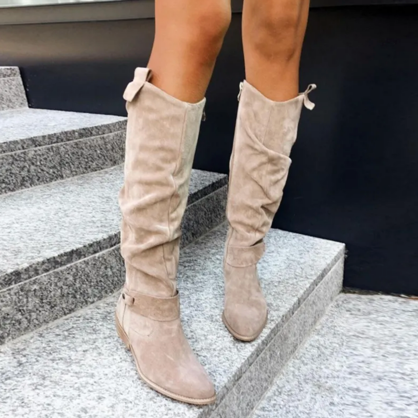 Botas Altas por Encima de la Rodilla con Tacón Bajo para Mujer | Ideal para Otoño e Invierno