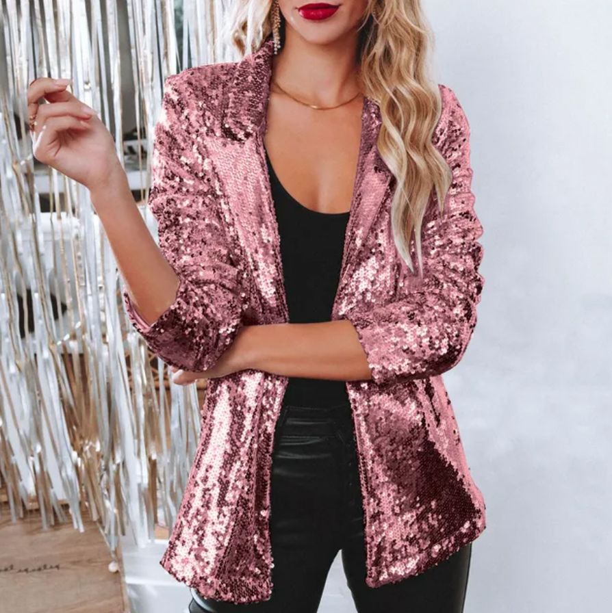 Blazer con Diseño De Paillettes para Mujer | Ideal para Eventos