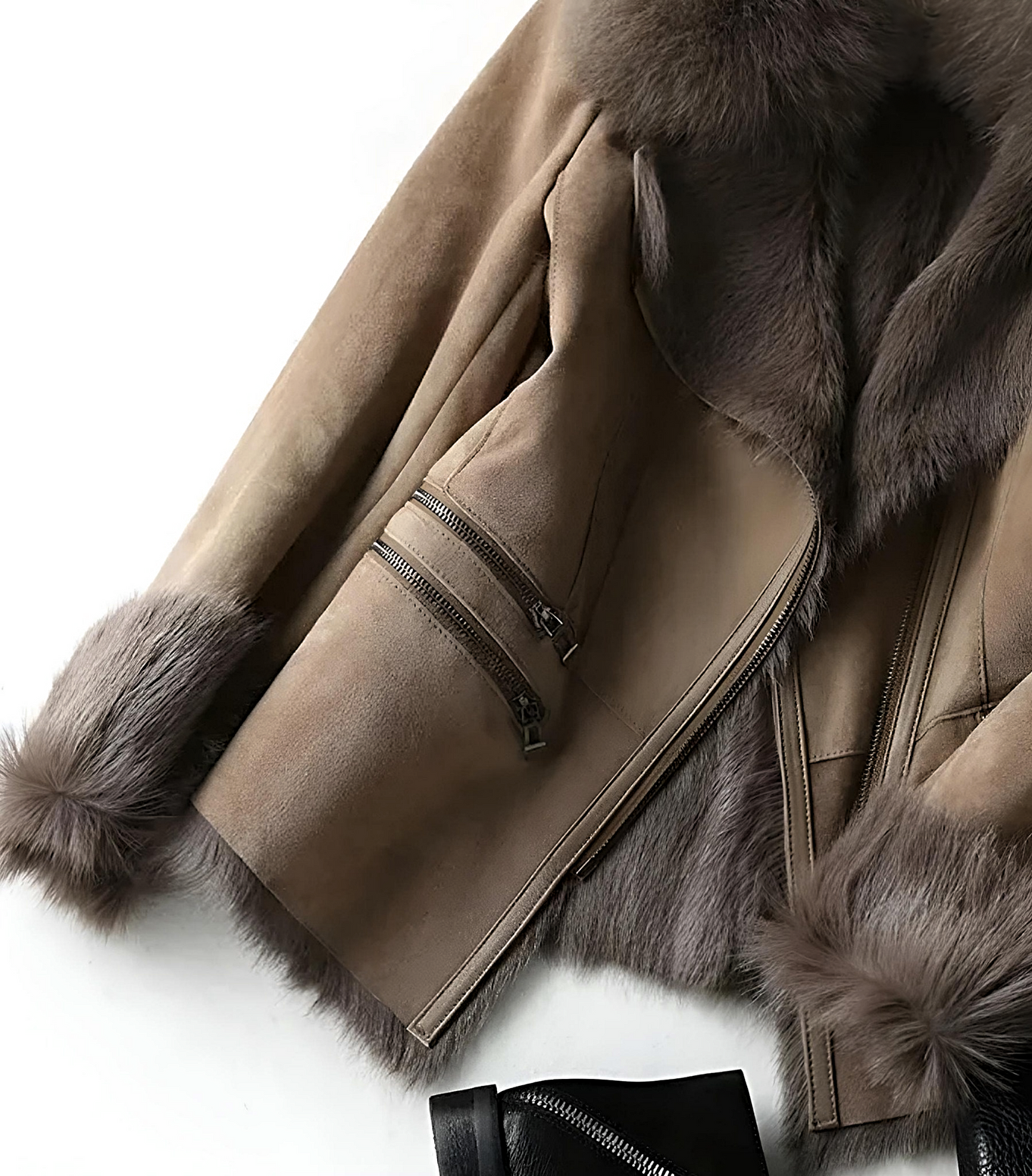 Chaqueta Tipo Biker con Cierre de Cremallera para Mujer | Ideal para Otoño e Invierno