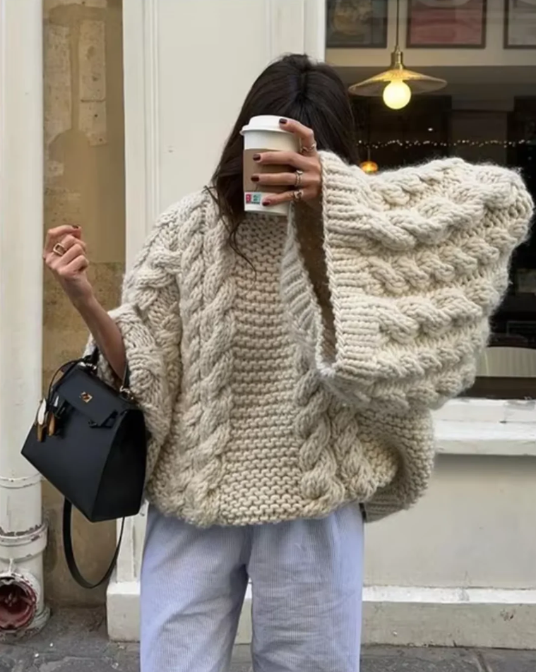 Jersey de Manga Larga con Corte Recto y Amplio Para Mujer | Ideal Para Invierno