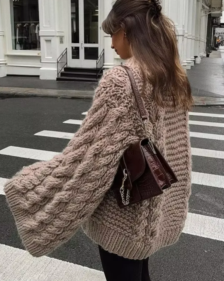Jersey de Manga Larga con Corte Recto y Amplio Para Mujer | Ideal Para Invierno