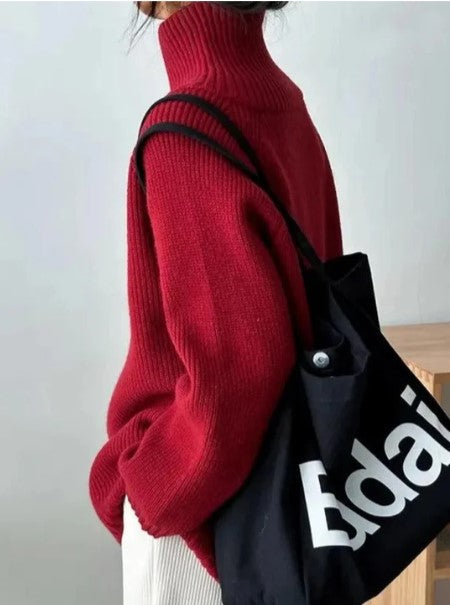 Jersey con Cuello Alto para Mujer | Ideal para Otoño e Invierno
