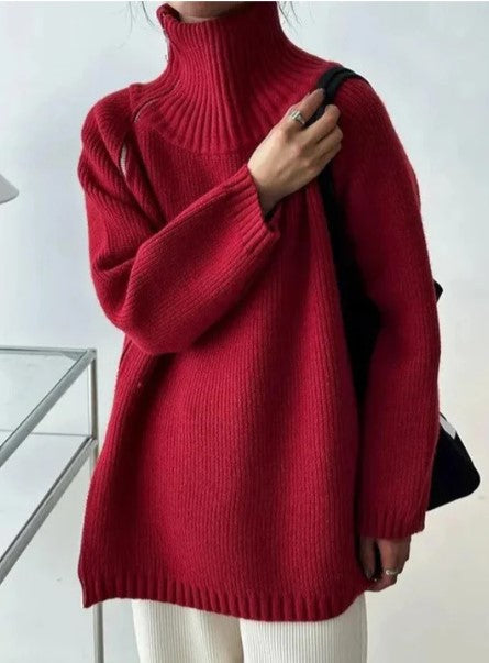 Jersey con Cuello Alto para Mujer | Ideal para Otoño e Invierno