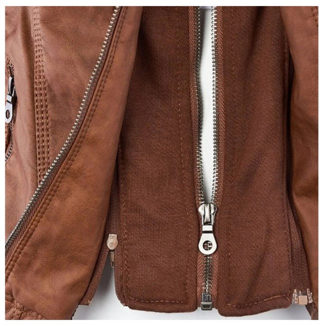 Chaqueta Corta Con Cremallera Frontal y Mangas Largas Para Mujer | Ideal Para Entretiempo