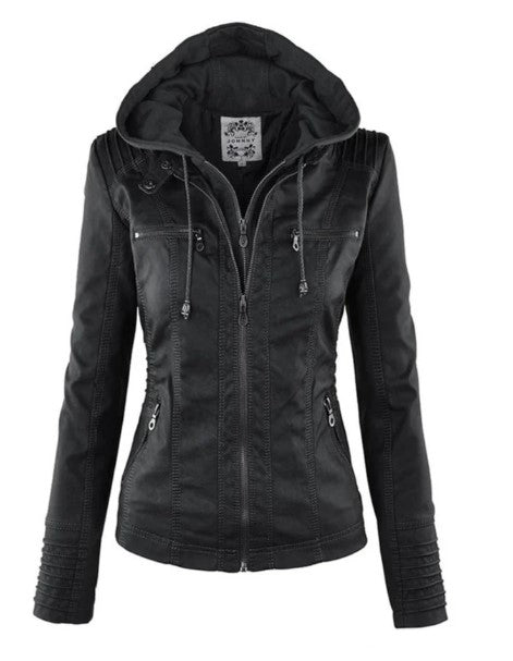 Chaqueta Corta Con Cremallera Frontal y Mangas Largas Para Mujer | Ideal Para Entretiempo