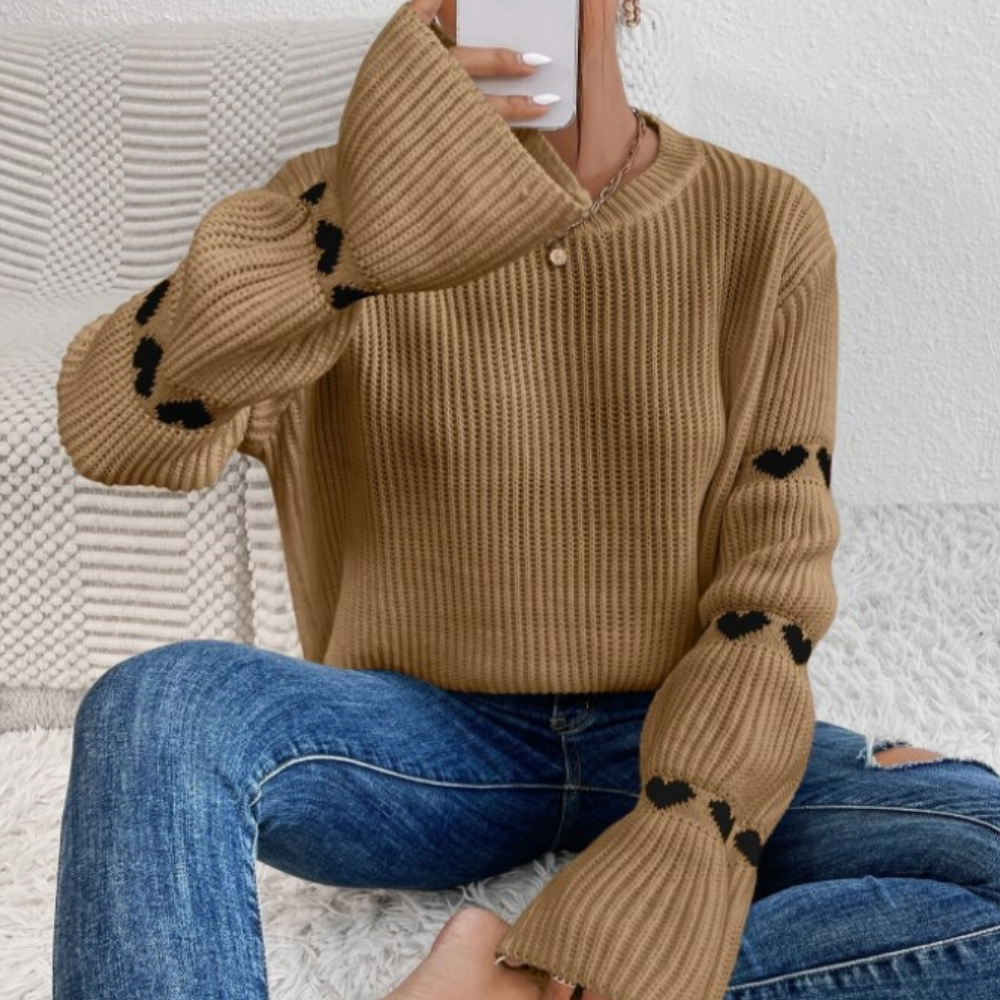 Jersey de Manga Larga con Textura Acanalada Para Mujer | Ideal Para Entretiempo