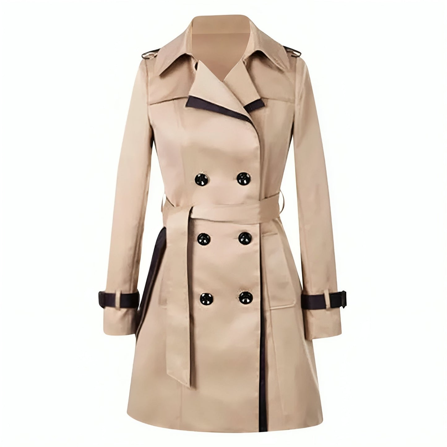 Abrigo Tipo Trench con Cinturón Ajustable para Mujer | Ideal para Entretiempo