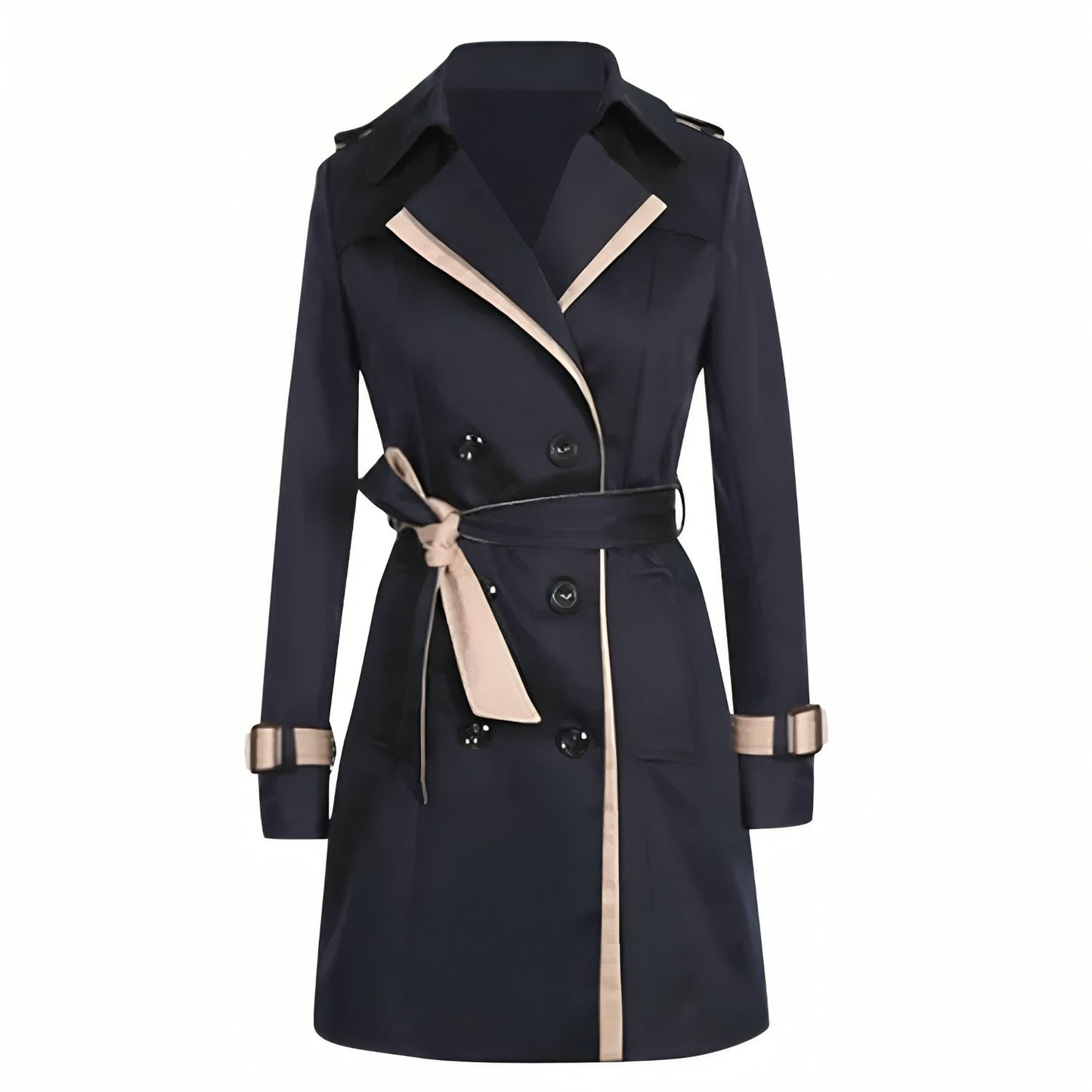 Abrigo Tipo Trench con Cinturón Ajustable para Mujer | Ideal para Entretiempo