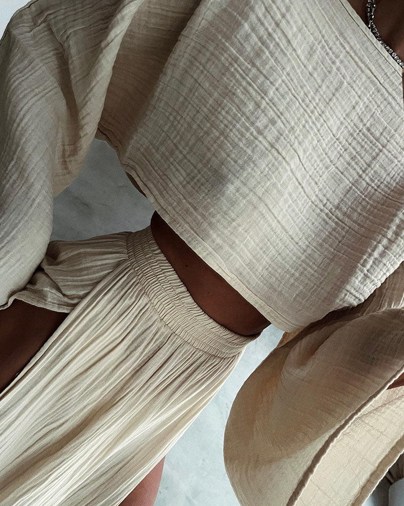 Conjunto de Dos Piezas con Corte Funcional para Mujer | Ideal para Días Cálidos