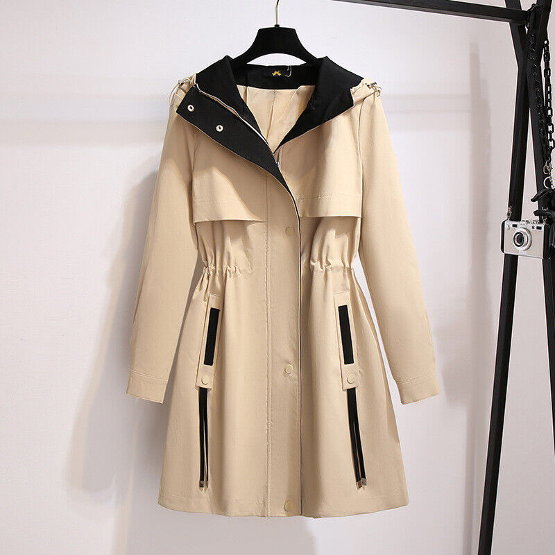 Chaqueta Corta Cortaviento De Talla Grande Con Capucha | Ideal Para Uso Diario En Entretiempo