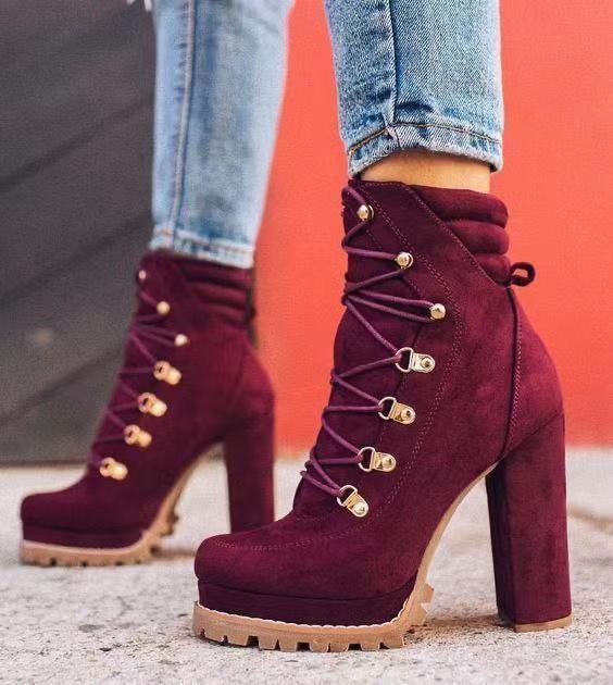 Botas Altas Con Tacón y Punta Redonda Para Mujer | Ideal Para Uso Diario y Salidas Urbanas