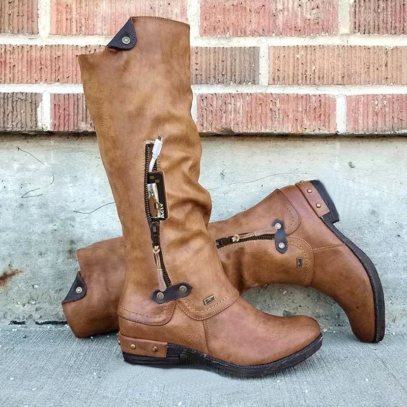 Botas Altas para Mujer con Bolsillo Funcional | Ideal para Todas las Estaciones