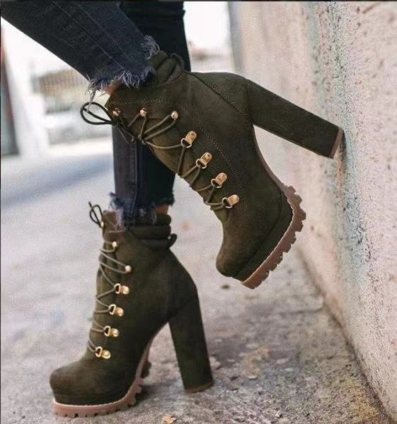 Botas Altas Con Tacón y Punta Redonda Para Mujer | Ideal Para Uso Diario y Salidas Urbanas