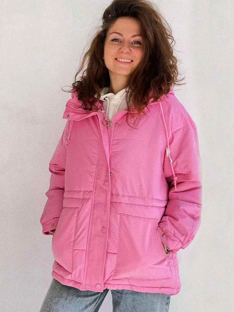 Chaqueta De Invierno Acolchada Con Capucha Para Hombre | Con Cremallera Frontal Y Bolsillos