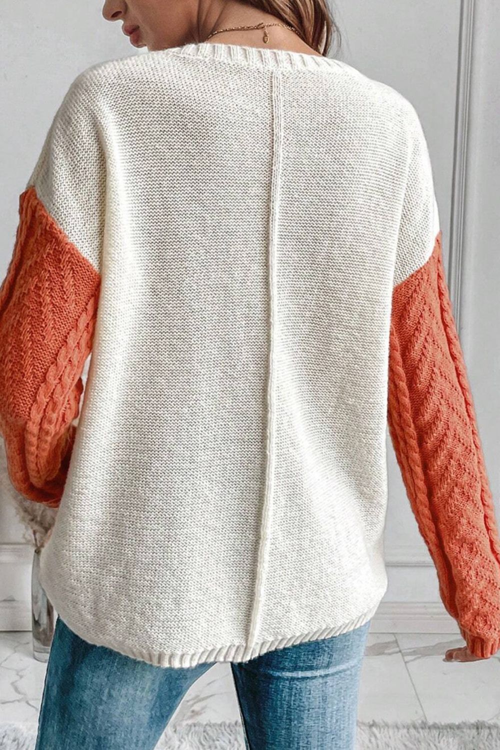 Jersey con Motivo Color Block y Manga Larga Para Mujer | Ideal Para Uso Diario