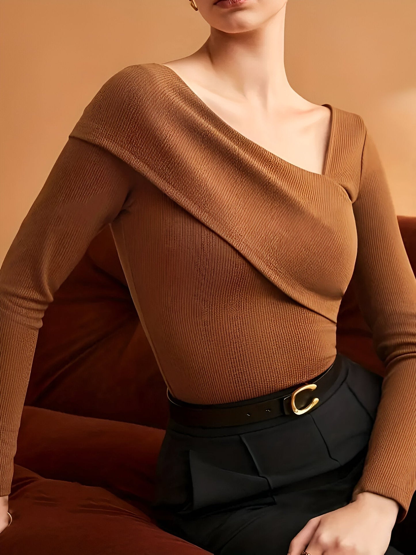 Top Con Escote Asimétrico Para Mujer | Ideal Para Uso Diario