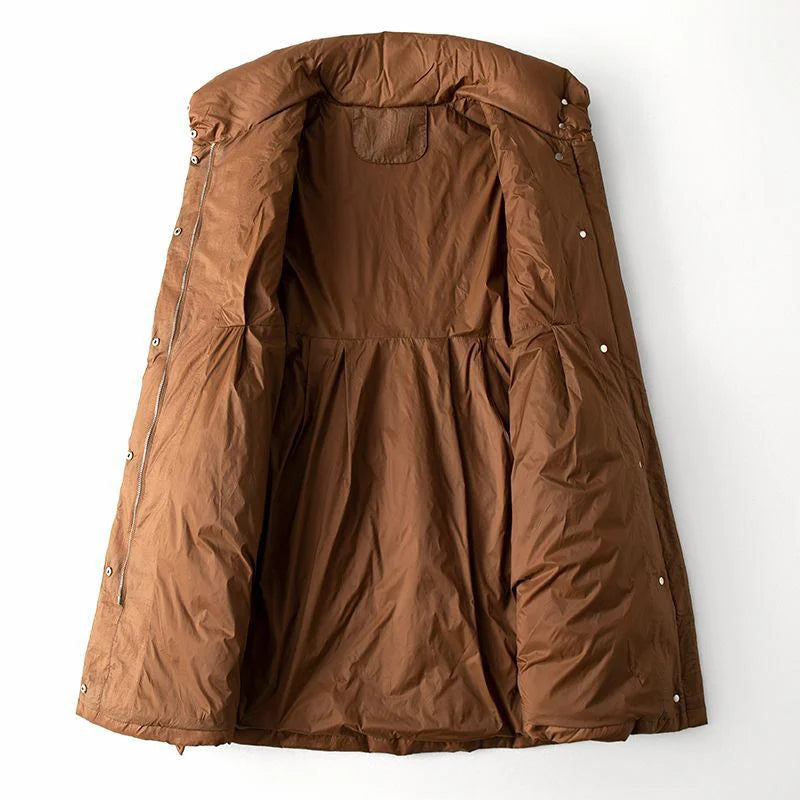 Mantecón Largo Acolchado Con Capucha Para Mujer | Ideal Para El Invierno