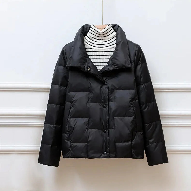 Chaqueta Acolchada Con Cremallera Frontal y Capucha Para Mujer | Ideal Para Uso Diario