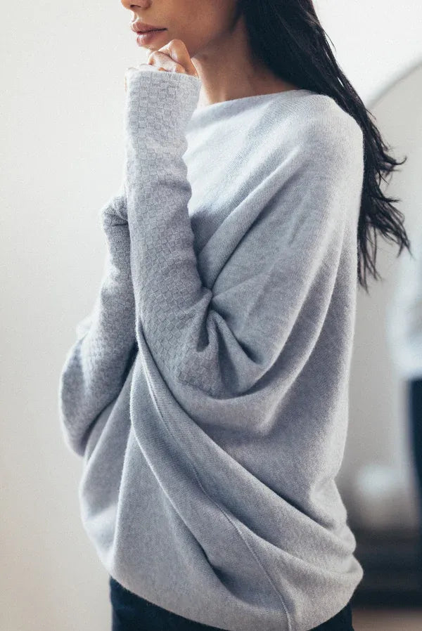 Jersey Oversize Con Cuello Convertible Para Mujer | Ideal Para Uso Diario O Profesional
