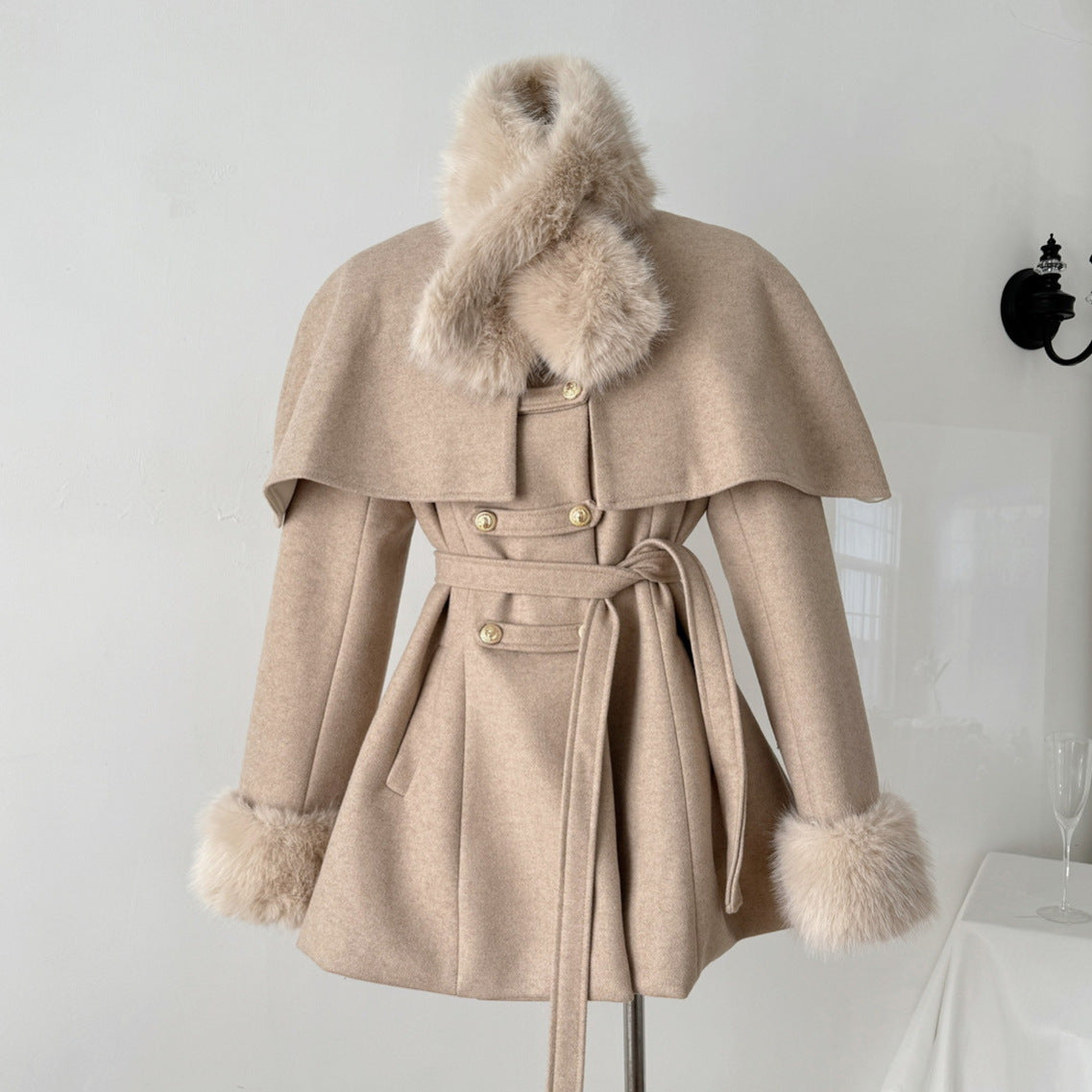Abrigo Corto Con Cuello Desmontable Para Mujer | Ideal Para El Invierno