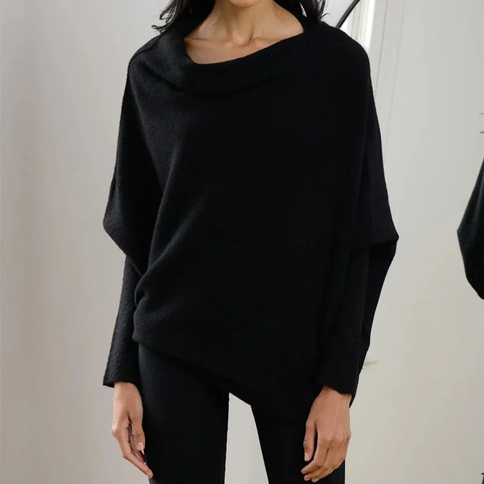 Jersey Oversize Con Cuello Convertible Para Mujer | Ideal Para Uso Diario O Profesional