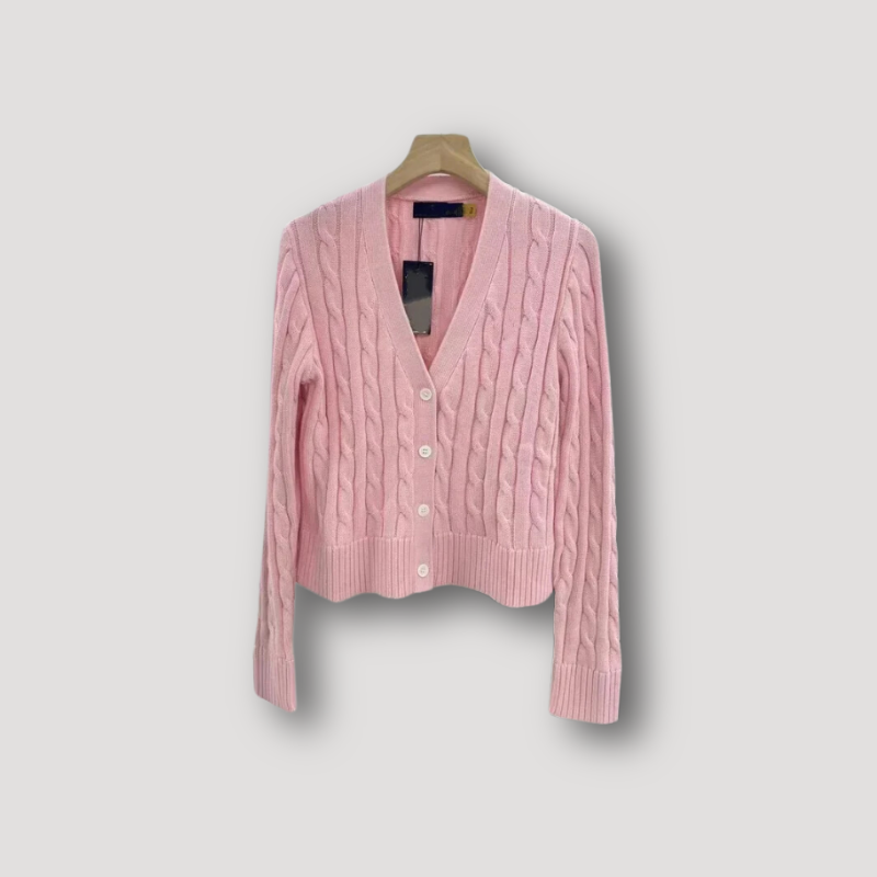 Cárdigan De Manga Larga Con Motivo Trenzado Y Cierre De Botones Para Mujer | Ideal Para Otoño E Invierno