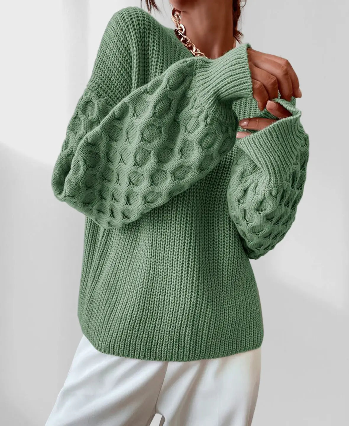 Jersey De Cuello Redondo Con Corte Clásico | Adecuado Para La Temporada De Otoño
