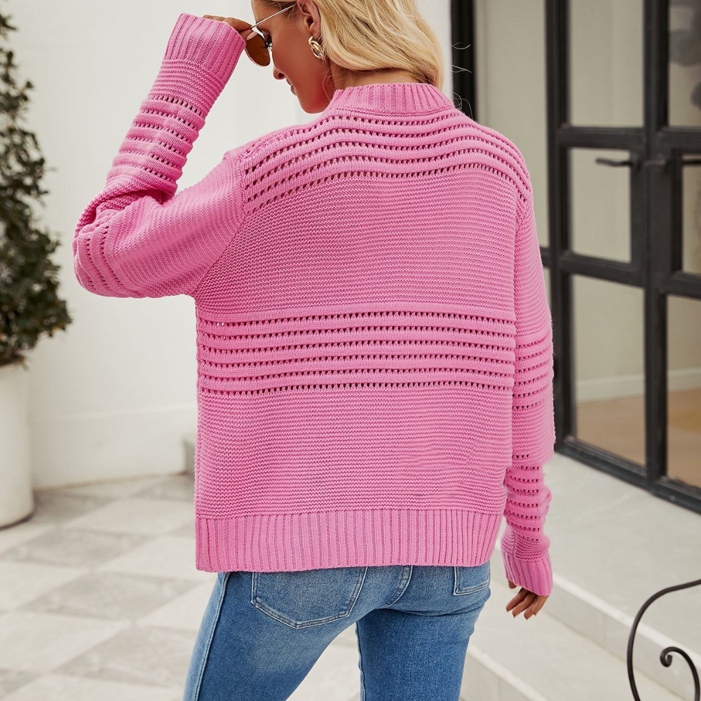 Jersey con Cuello Redondo para Mujer | Ideal para Uso Diario en Invierno