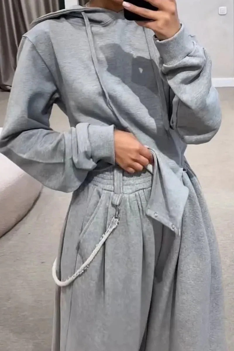 Conjunto De Dos Piezas con Sudadera con Capucha y Pantalón para Adultos | Ideal para Uso Diario O Descanso