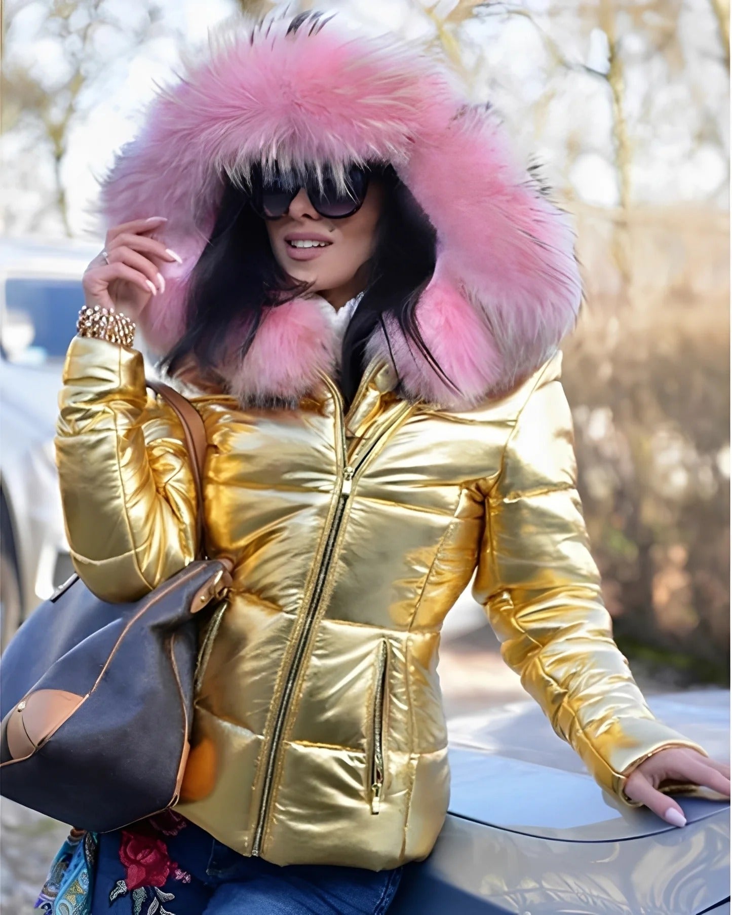 Abrigo Acolchado Largo con Capucha y Cierre de Cremallera para Mujer | Ideal para Invierno