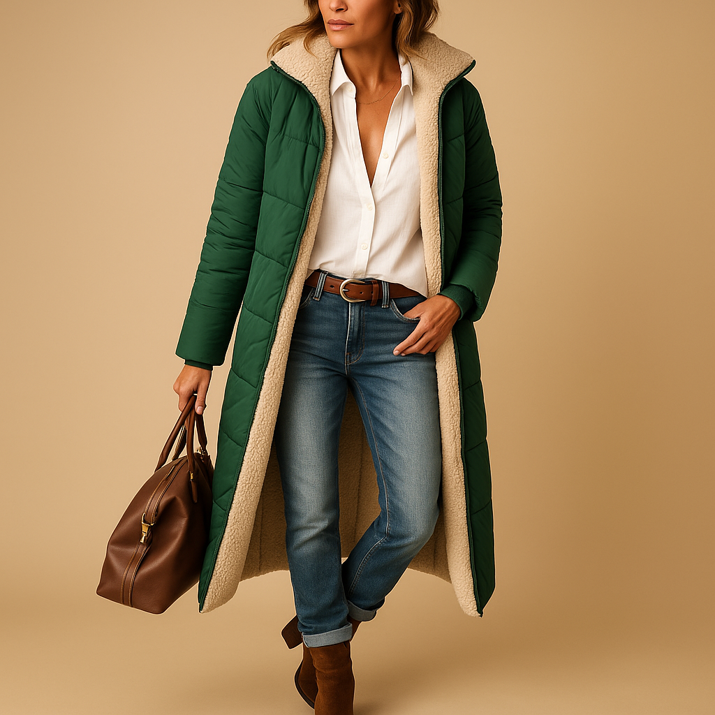 Abrigo Largo con Diseño Moderno para Mujer | Ideal para Invierno