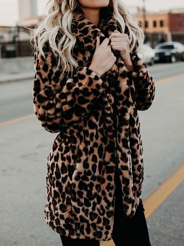 Chaqueta De Invierno Con Estampado Leopardo Para Mujer | Ideal Para Uso Diario En Exteriores