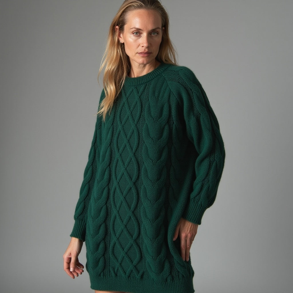 Jersey De Cuello Redondo Para Mujer Con Corte Recto | Ideal Para Uso Diario En Invierno