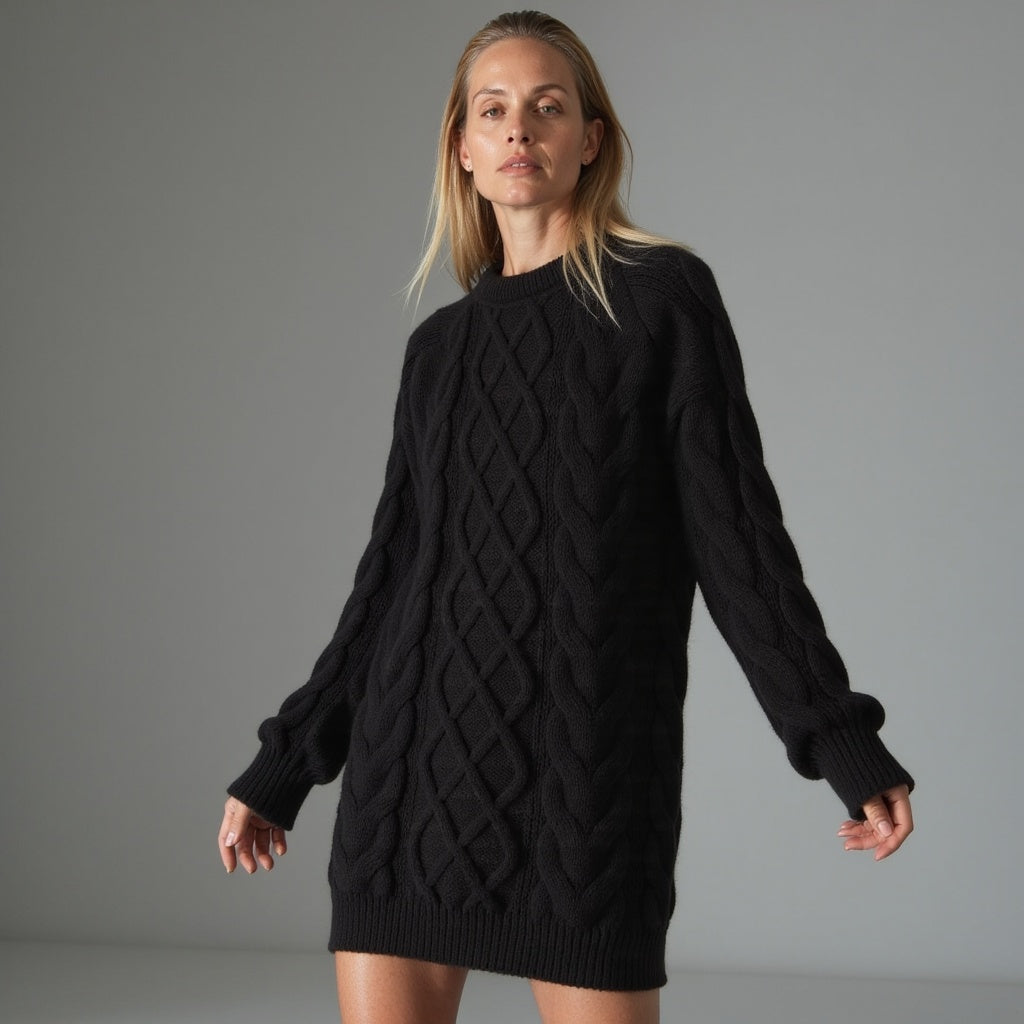 Jersey De Cuello Redondo Para Mujer Con Corte Recto | Ideal Para Uso Diario En Invierno