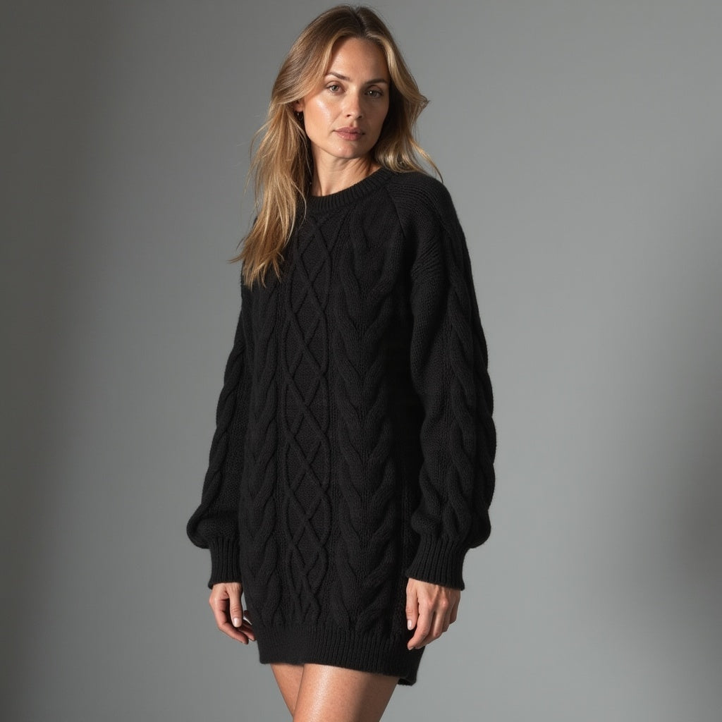 Jersey De Cuello Redondo Para Mujer Con Corte Recto | Ideal Para Uso Diario En Invierno