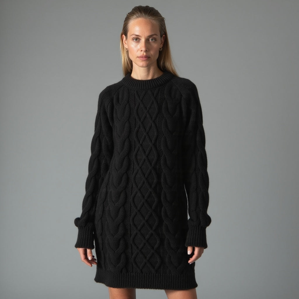 Jersey De Cuello Redondo Para Mujer Con Corte Recto | Ideal Para Uso Diario En Invierno