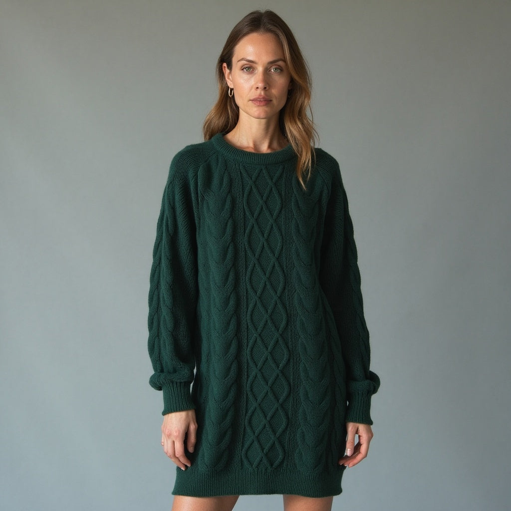 Jersey De Cuello Redondo Para Mujer Con Corte Recto | Ideal Para Uso Diario En Invierno