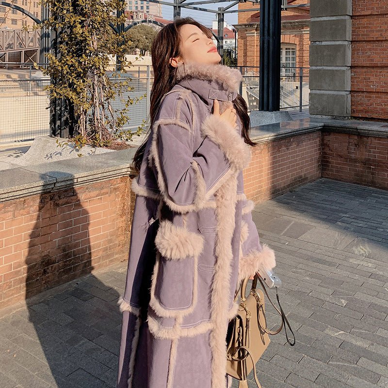 Manteau Largo Con Cinturón Ajustable y Estampado de Cuadros Para Mujer | Ideal Para La Media Estación