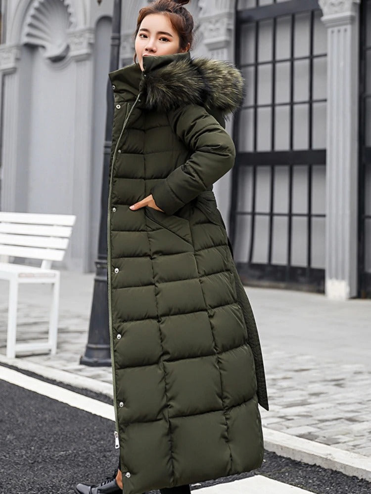 Parka Larga Acolchada Con Capucha Integrada Para Mujer | Ideal Para La Temporada Fría