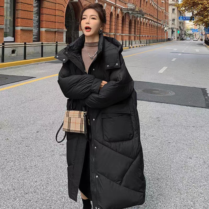 Manteco Acolchado Largo con Cierre de Botones para Mujer | Ideal para Otoño e Invierno
