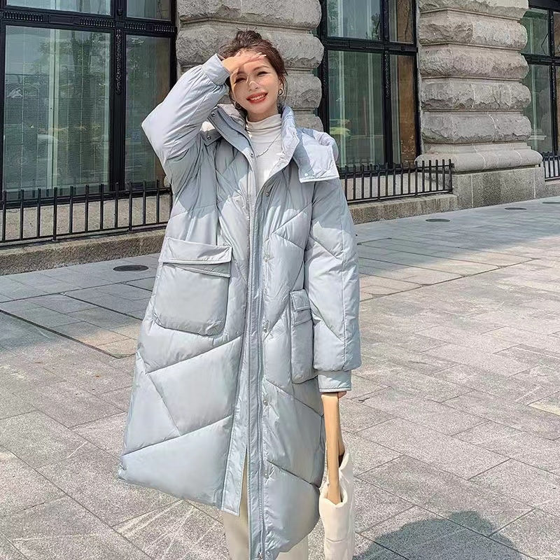 Manteco Acolchado Largo con Cierre de Botones para Mujer | Ideal para Otoño e Invierno